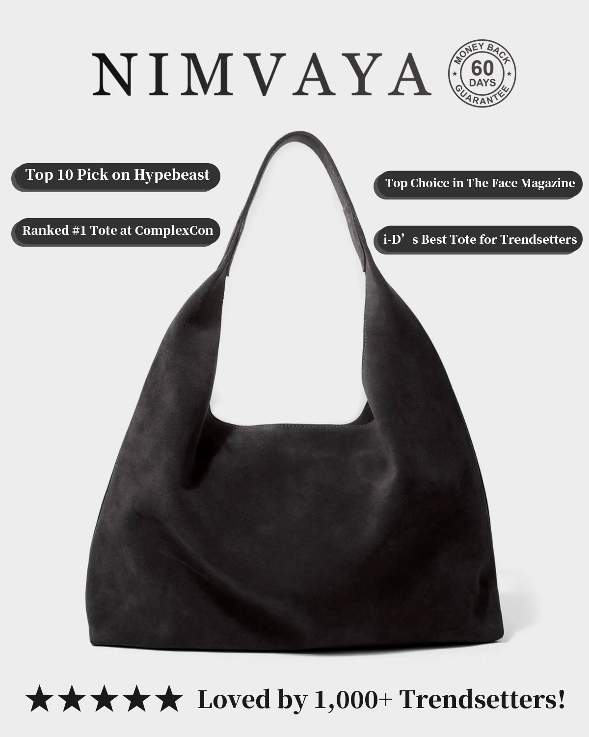 Nimvaya® Urban Muse Suede Tote